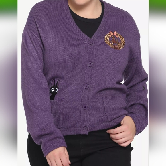 Hot Topic Sweaters - Studio Ghibli Kiki's Delivery Service Purple Cardigan Sweater Women's Size 3X